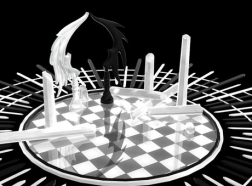 黒白チェスステージ