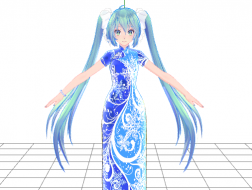 （初音）TDA Miku China Dress Ver1.5 MMD模型下载